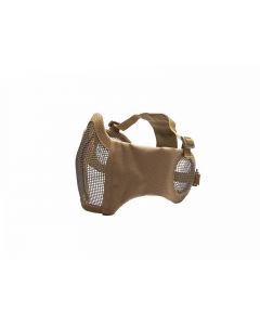 ASG Metal Mesh Mask with cheek pads and ear protection,-Tan