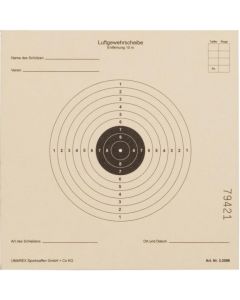 Zielscheiben Luftgewehr, 17x17, 125er