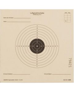 Zielscheiben Luftgewehr, 17x17, 125er