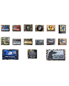 3D Rubber-Patches, verschiedene Motive