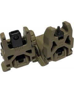 Style MBUS Gen2 Flip-Up Front und Rear Sight Set, Dark Earth