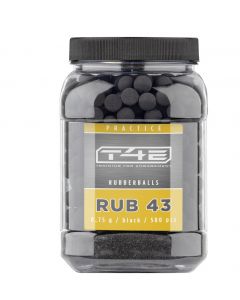 T4E Practice RUB  cal. 43, 500 Stück, schwarz