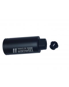 Spitfire Tracer Flash Unit (14mm CCW - Full Metal) Airsoft Suppressor + 11mm CW Adapter