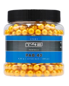 T4E Sport PAB 43, Paintballs cal. 43, gelb, 500 Stück