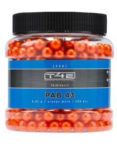 T4E Sport PAB 43, Paintballs cal. 43 orange, 500 Stück